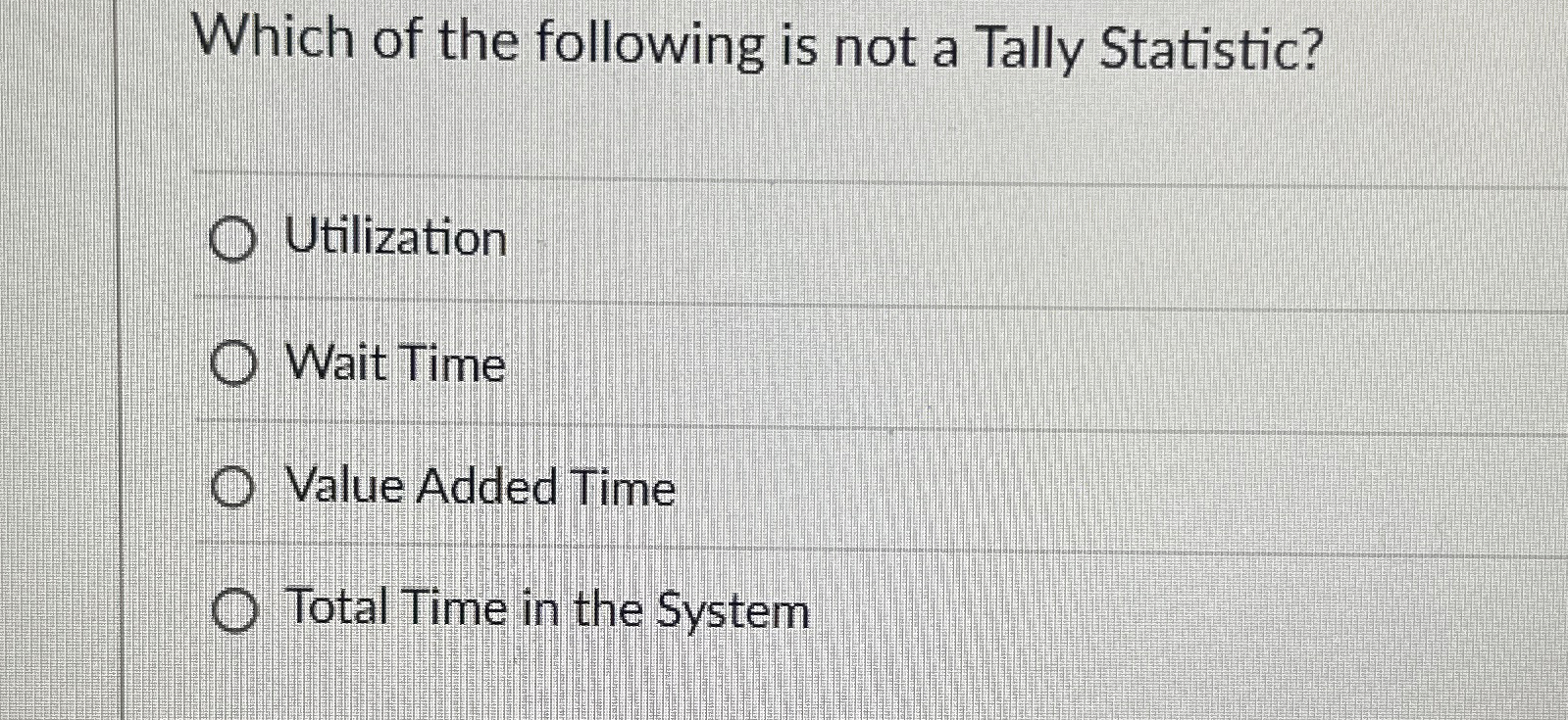 Solved Which of the following is not a Tally | Chegg.com