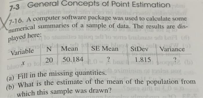Solved played here: numerical summaries of a sample of data. | Chegg.com