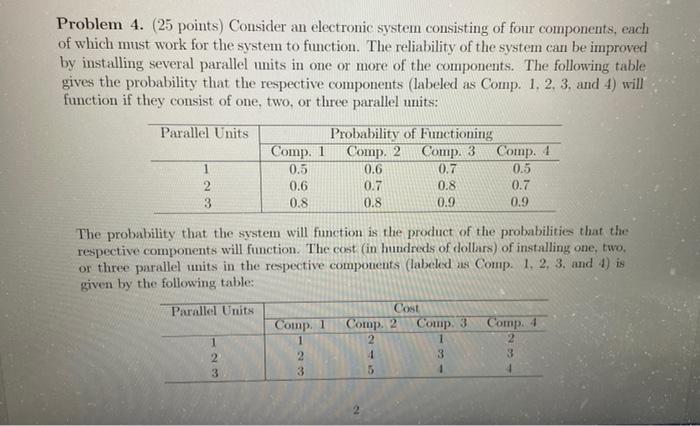 Solved Problem 4 25 Points Consider An Electronic System 8012