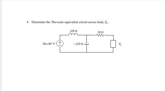 Solved 4. Determine the Thevenin equivalent circuit across | Chegg.com