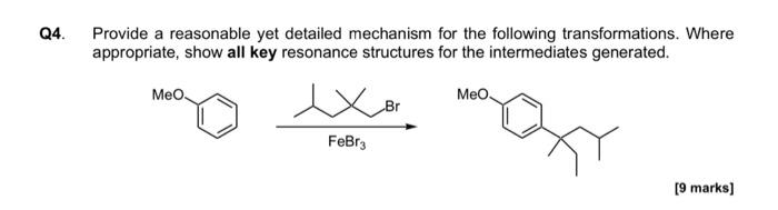 Solved 4. Provide a reasonable yet detailed mechanism for | Chegg.com
