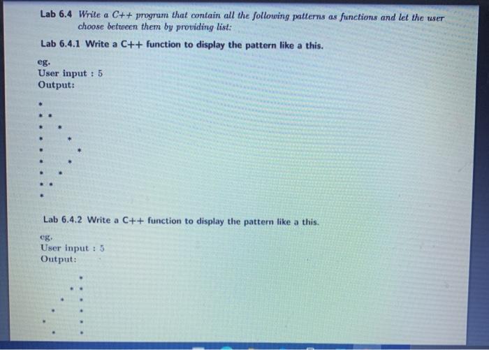 Solved LAB Chapter 6 FUNCTION Instructions • This is an | Chegg.com