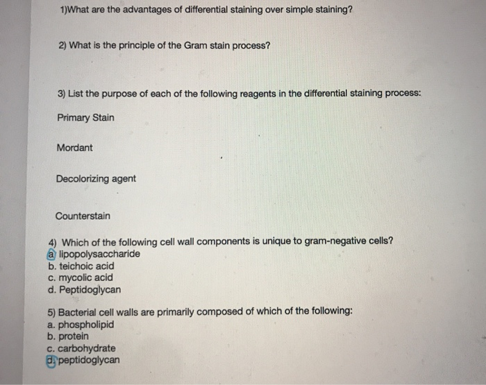 Purpose Of Differential Staining