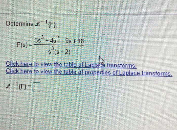 Solved Determine 2 f F 35 482 4s 9s 18 F s S s Chegg