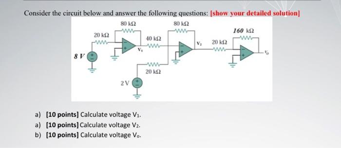 Solved Consider the circuit below and answer the following | Chegg.com