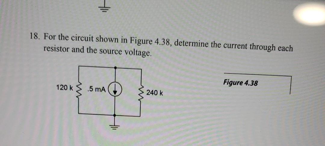Solved For the circuit shown, determine the current through | Chegg.com