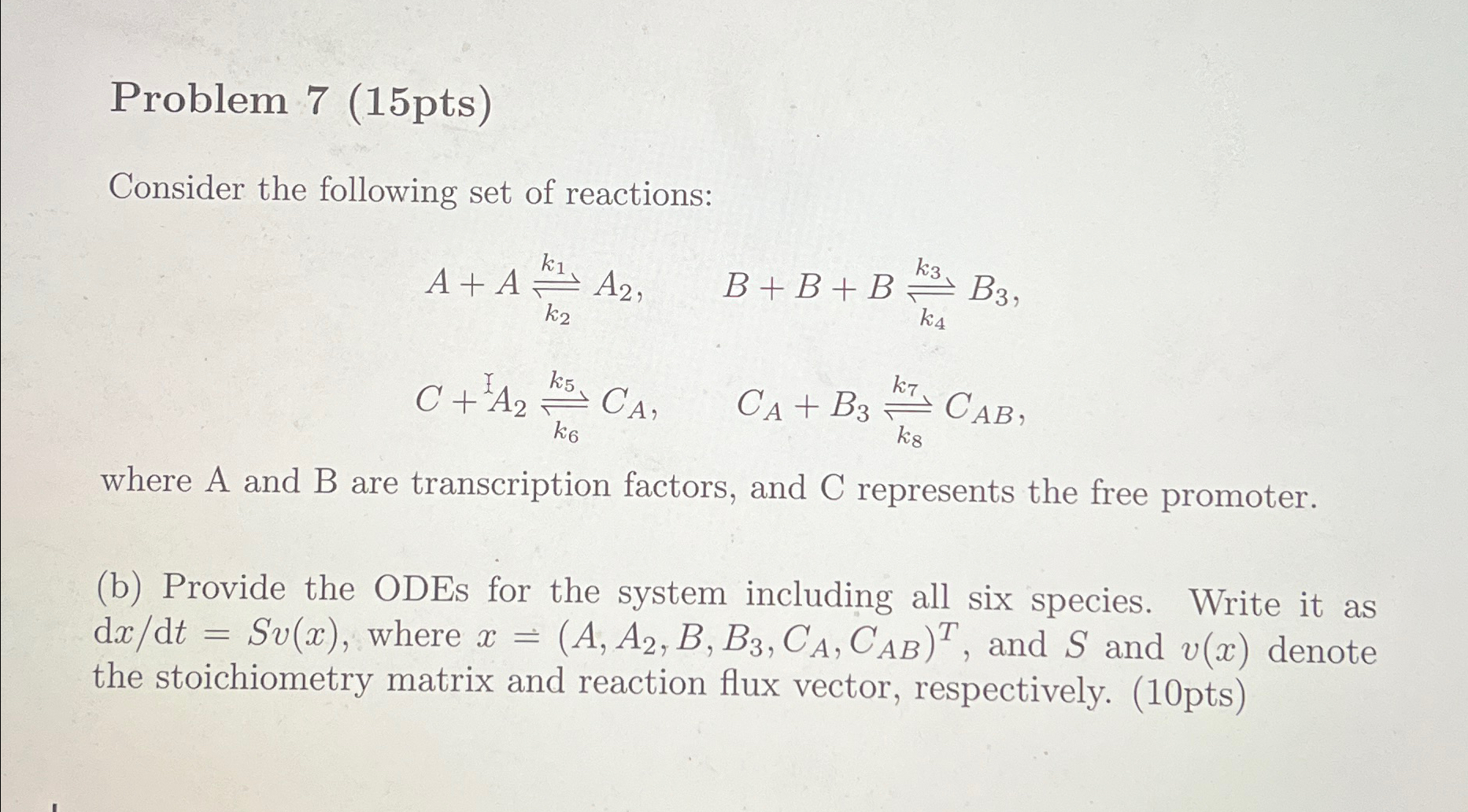 Solved Problem 7 (15pts)Consider the following set of | Chegg.com