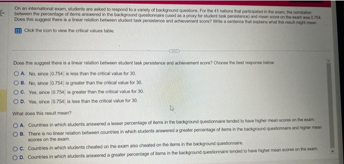 Solved On an international exam, students are asked to | Chegg.com