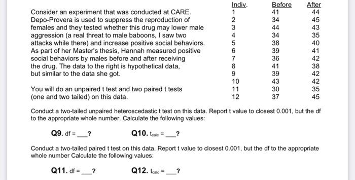 Solved Q9. df= ? Q10. tcalc = ? Conduct a two-tailed paired | Chegg.com