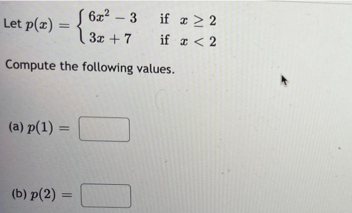 p x )= 2x 3 4x 2 6x 7 x 1 2