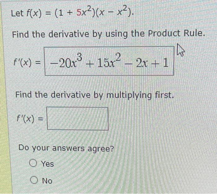 Solved Let Fx15x2x−x2 Find The Derivative By Using 4830