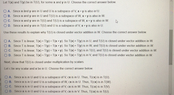 Solved Let V And W Be Vector Spaces And Let Tv W Be A Li Chegg Com