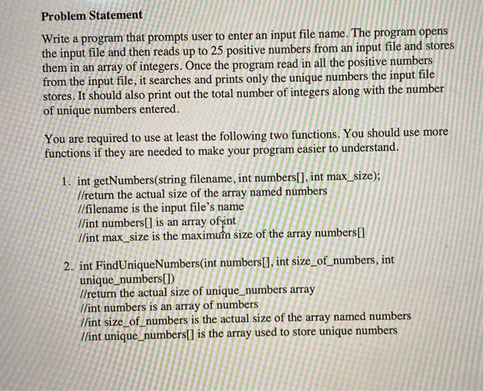 Solved Problem Statement Write a program that prompts user | Chegg.com