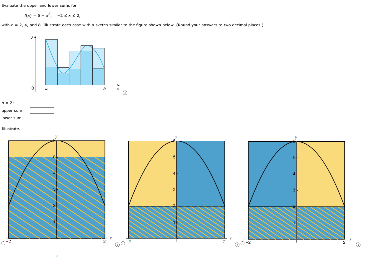 Upper Sum Examples Solved Evaluate the upper and lower sums | Chegg.com