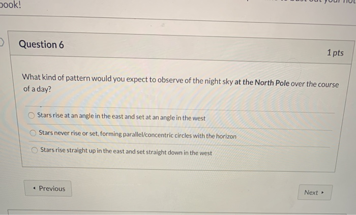 Solved book! > Question 6 1 pts What kind of pattern would | Chegg.com