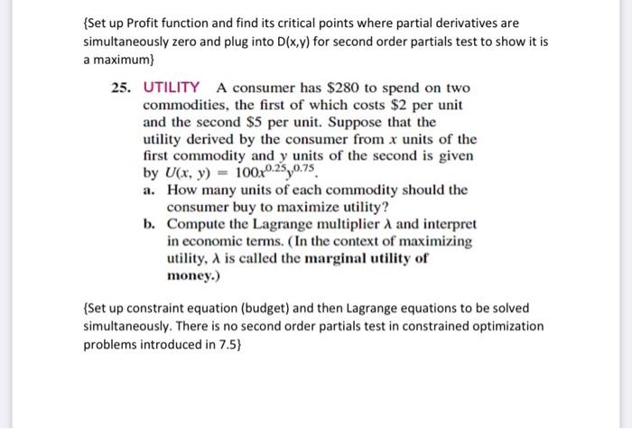 Solved {Set up Profit function and find its critical points | Chegg.com