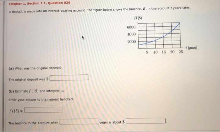 Deposit Math Problems Solved Chapter 1, Section 1.1, Question 026 A deposit is | Chegg.com