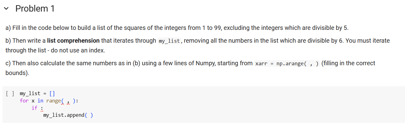 Solved THIS IS A PYTHON QUESTION SET IN GOOGLE COLABa) ﻿Fill | Chegg.com