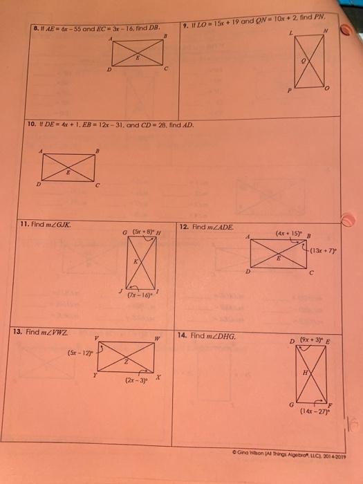 Solved Unit 7 Polygons And Quadrilaterals Homework 4 Rect Chegg Com