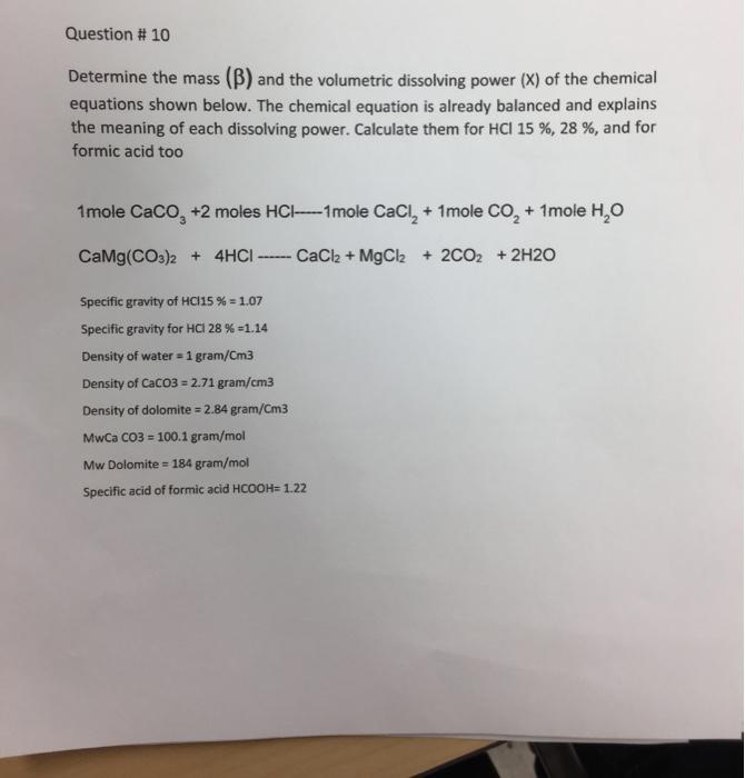 Solved Question # 10 Determine The Mass (B) And The | Chegg.com