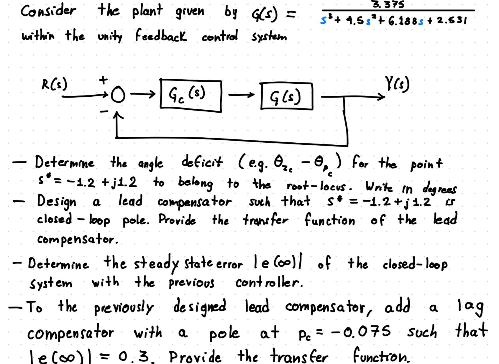 Solved Consider the plant given by | Chegg.com