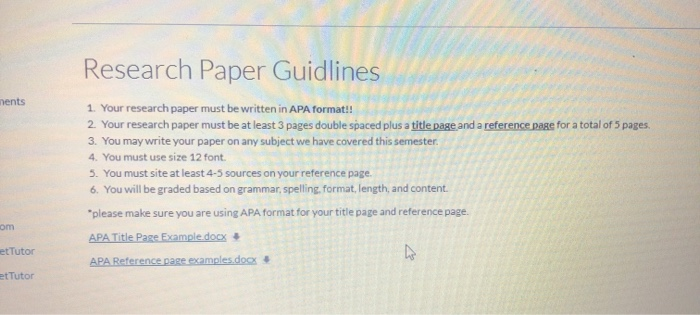 how to write an outline in apa format
