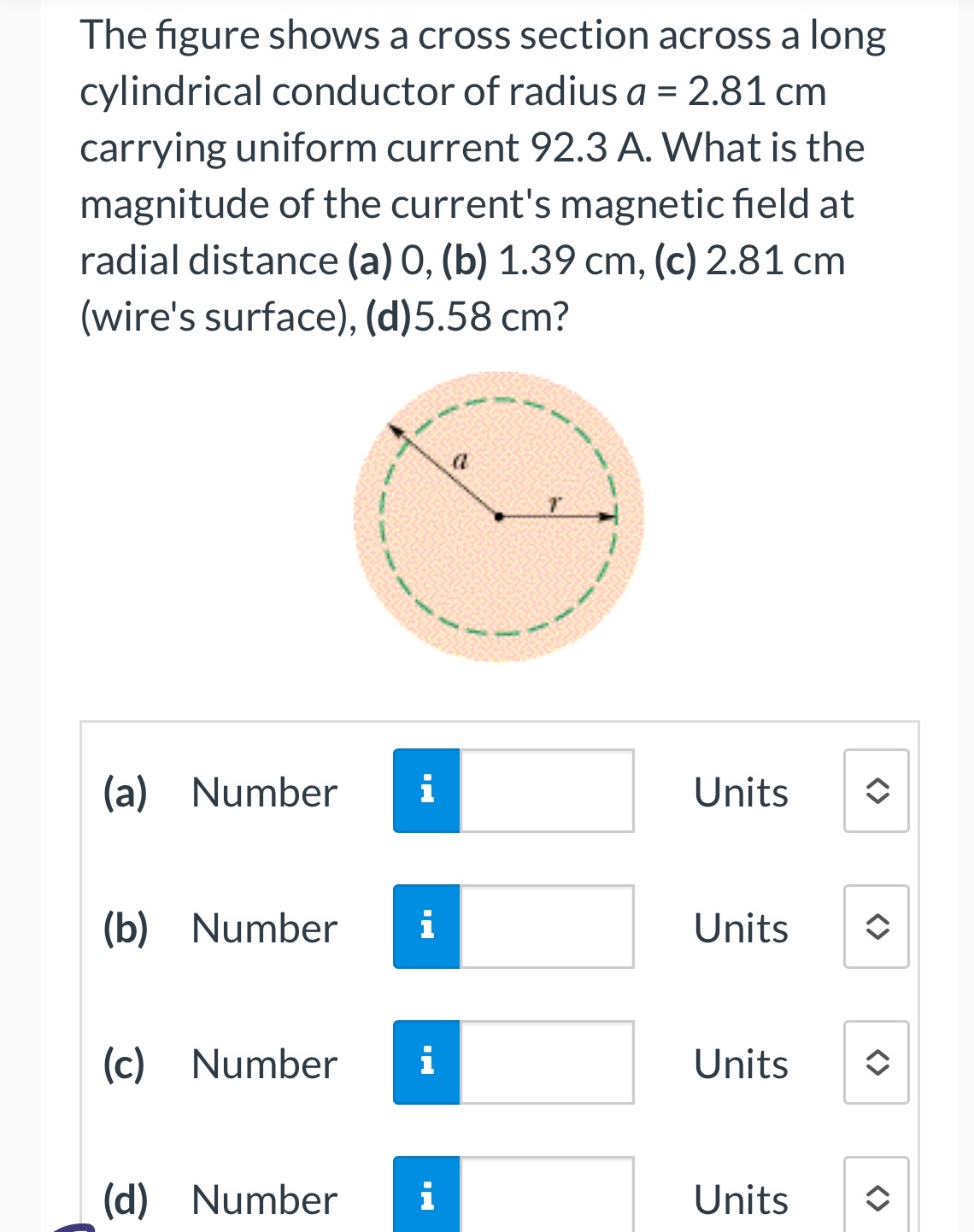 Solved The Figure Shows A Cross Section Across A Long Chegg Com