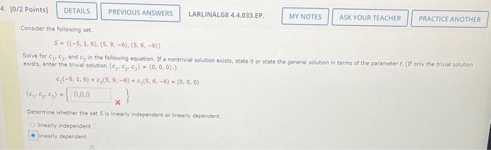 Solved Consider the following set. | Chegg.com