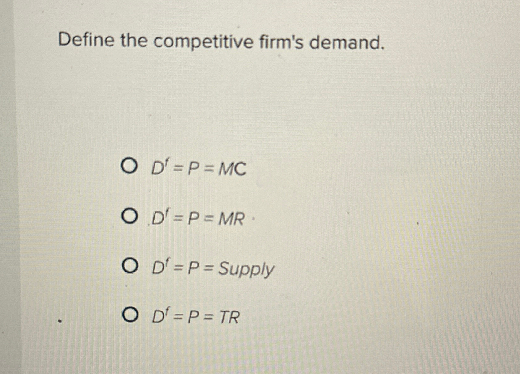 Solved Define the competitive firm's | Chegg.com