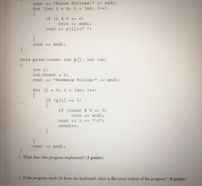 Solved QUESTION 9 Read the following program and answer | Chegg.com
