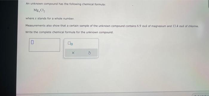 Solved An unknown compound has the following chemical | Chegg.com