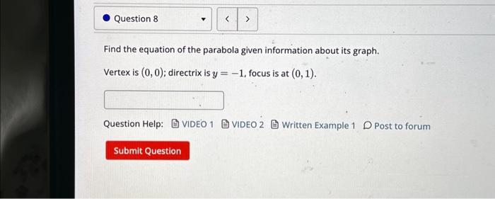 Solved Given the graph of the ellipse, determine its | Chegg.com