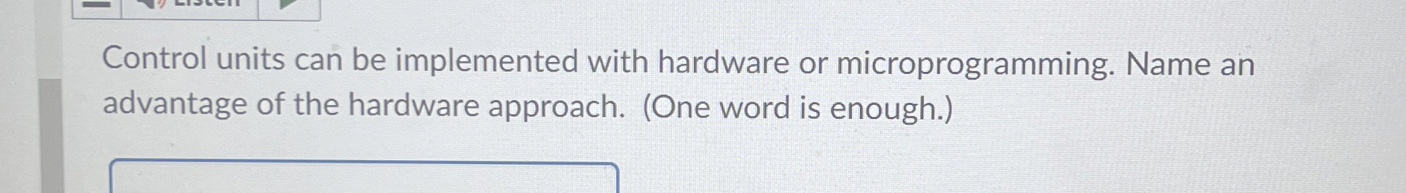 Solved Control units can be implemented with hardware or | Chegg.com