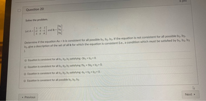 Solved 6 Pts Question 20 Solve The Problem. Let A --25 And | Chegg.com