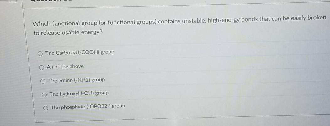 Solved Which functional group (or functional groups) | Chegg.com