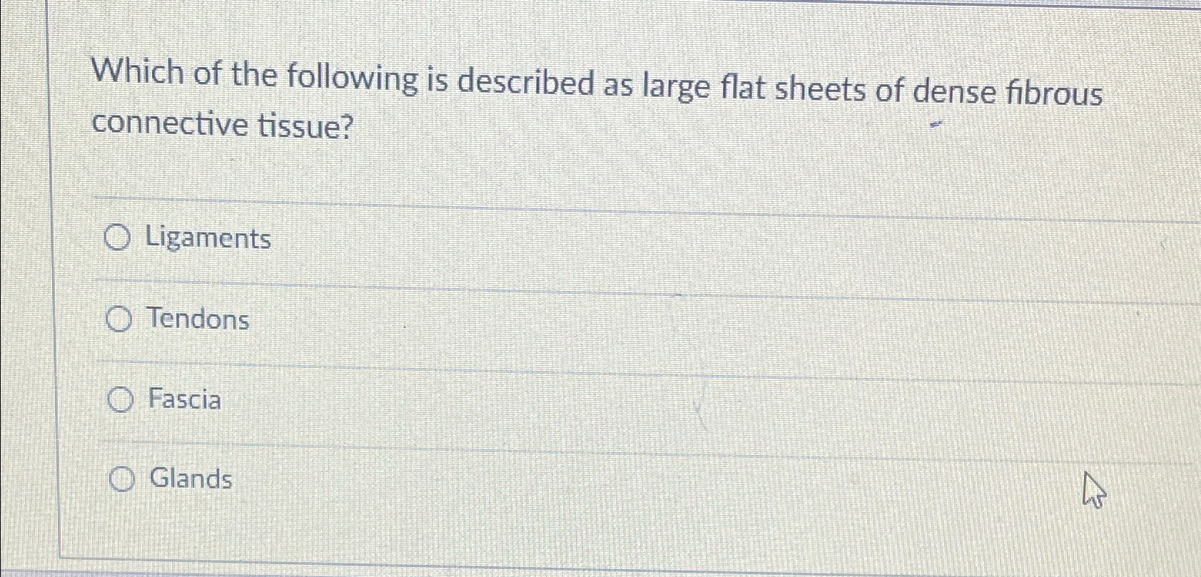 Solved Which of the following is described as large flat | Chegg.com