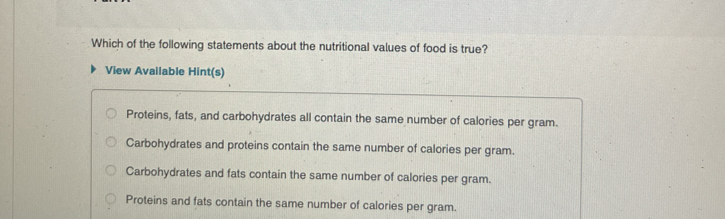 Solved Which of the following statements about the