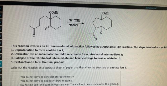 Solved This Reaction Involves An Intramolecular Aldol 6995