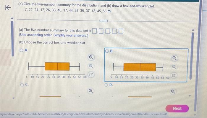 Solved (a) Give the five-number summary for the | Chegg.com