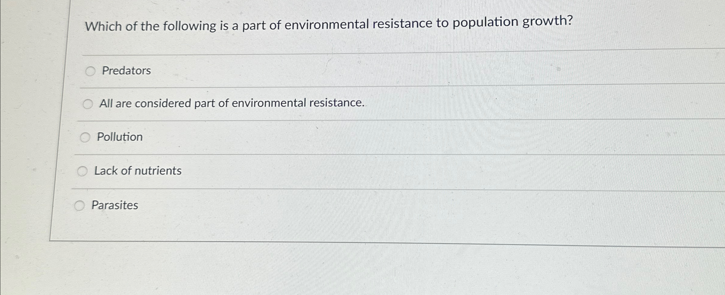 Solved Which of the following is a part of environmental | Chegg.com