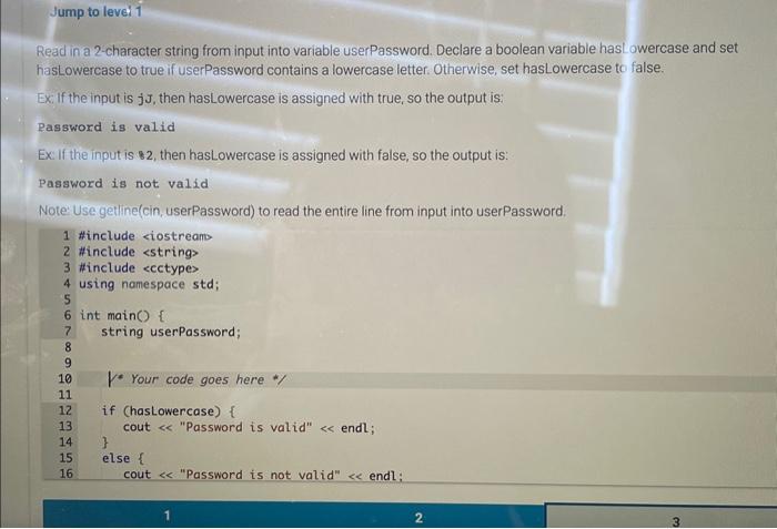 Solved Read in a 2-character string from input into variable 