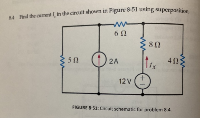 Solved 84 Find the current I in the circuit shown in Figure | Chegg.com