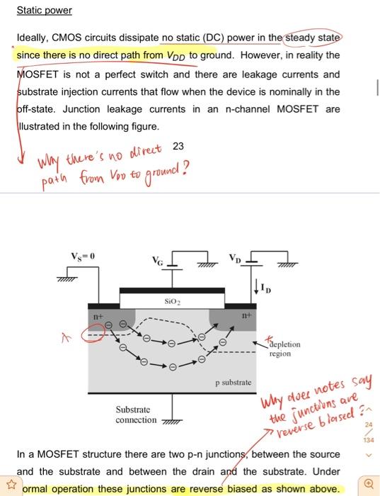 Solved Static power Ideally, CMOS circuits dissipate no | Chegg.com