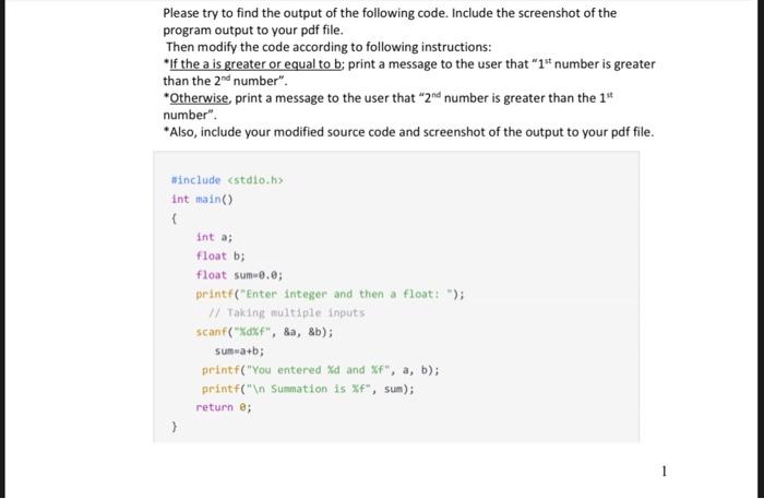Solved Please try to find the output of the following code. | Chegg.com
