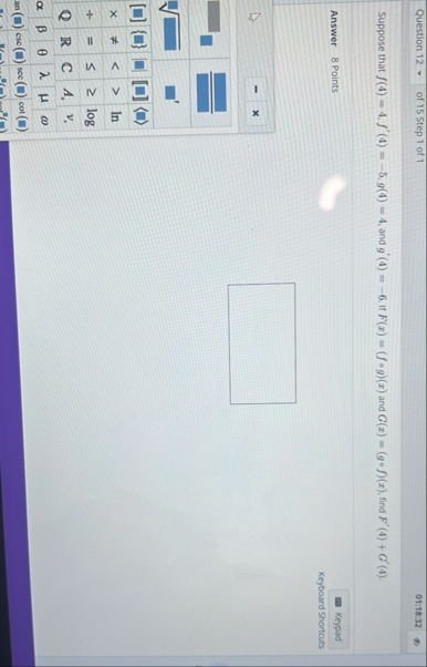 Solved Question 12of 15 Step 1 of 101:18:32Suppose that | Chegg.com