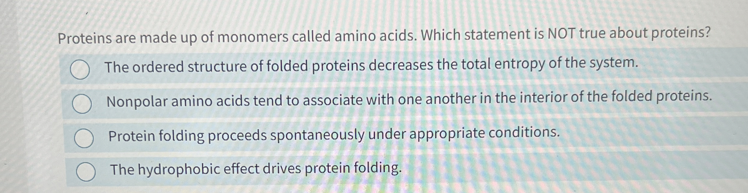 Solved Proteins are made up of monomers called amino acids. | Chegg.com