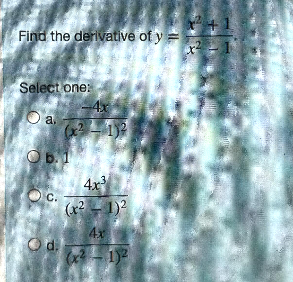 derivative of x 2 1 4