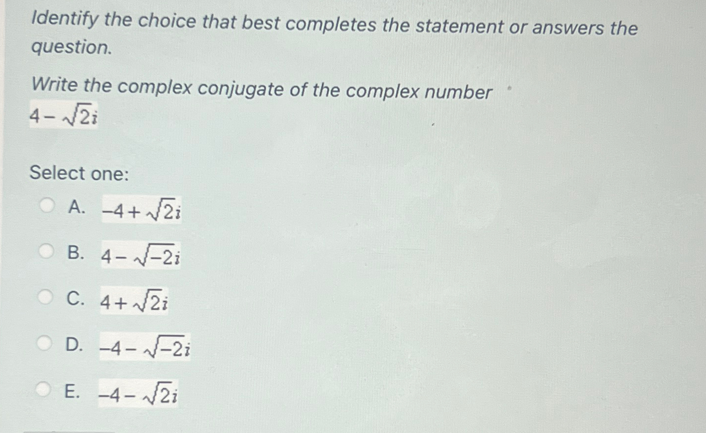 Solved Identify The Choice That Best Completes The Statement | Chegg.com