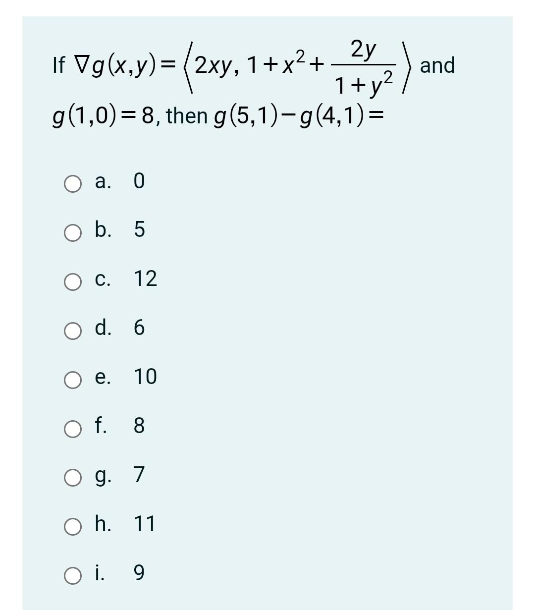If Vg X Y 2xy 1 X2 2y 1 Y2 G 1 0 8 Then Chegg Com