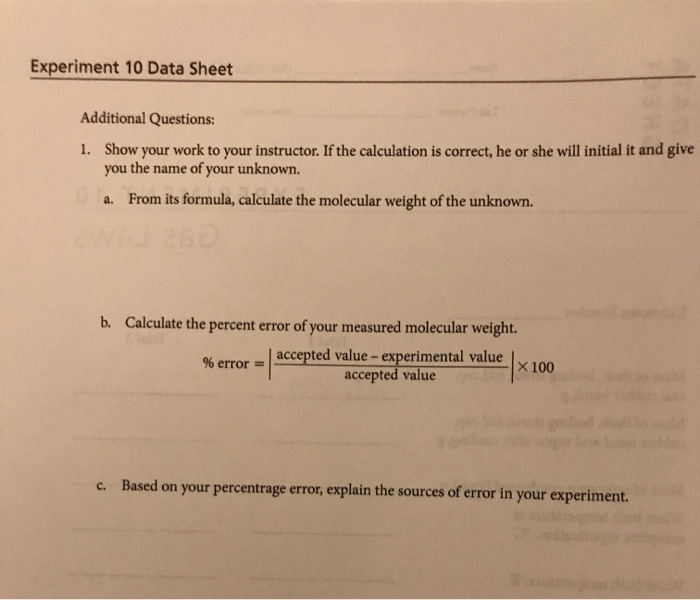 Experiment 10b Data Sheet Trial 1 91 451 90 701 Ma Chegg Com